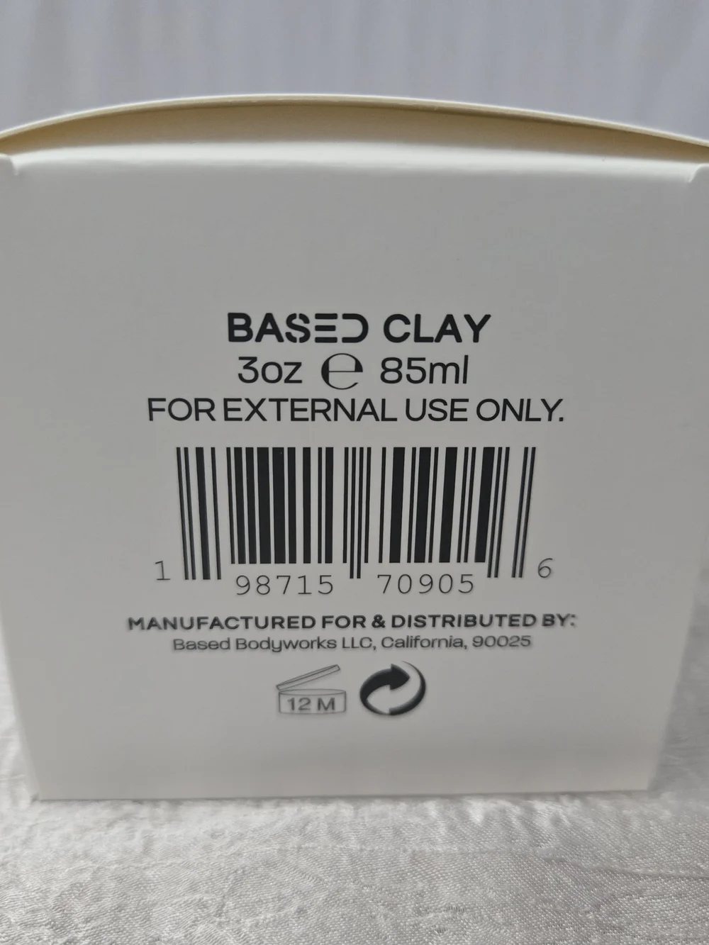 BASED Clay High Hold Low Shine Hair Styling Clay, Santal, 3 oz / 85 ml